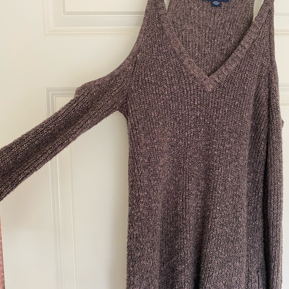 American Eagle Outfitters Brown Knit Sweater